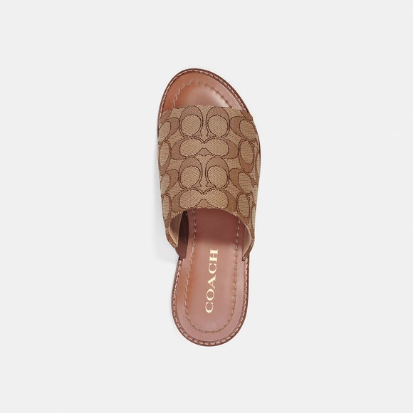 NWT Coach Outlet Hazel Sandal In Signature Jacquard - Picture 3 of 5